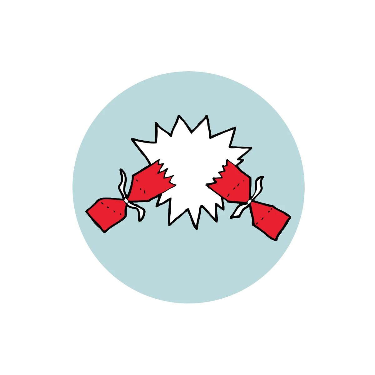Christmas Cracker Joke Generator - Icon Square - Tap with phone for random christmas cracker joke