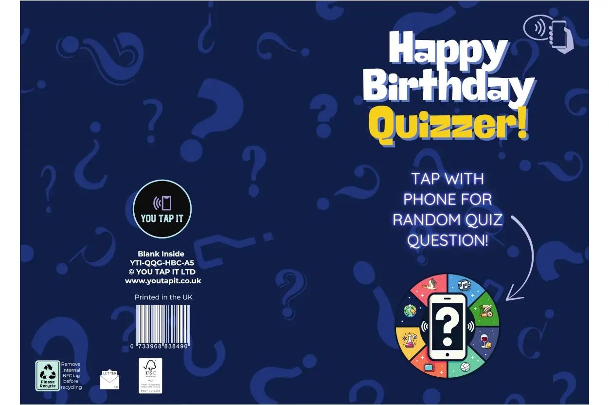 Random Quiz Question Generator Birthday Card - Spread