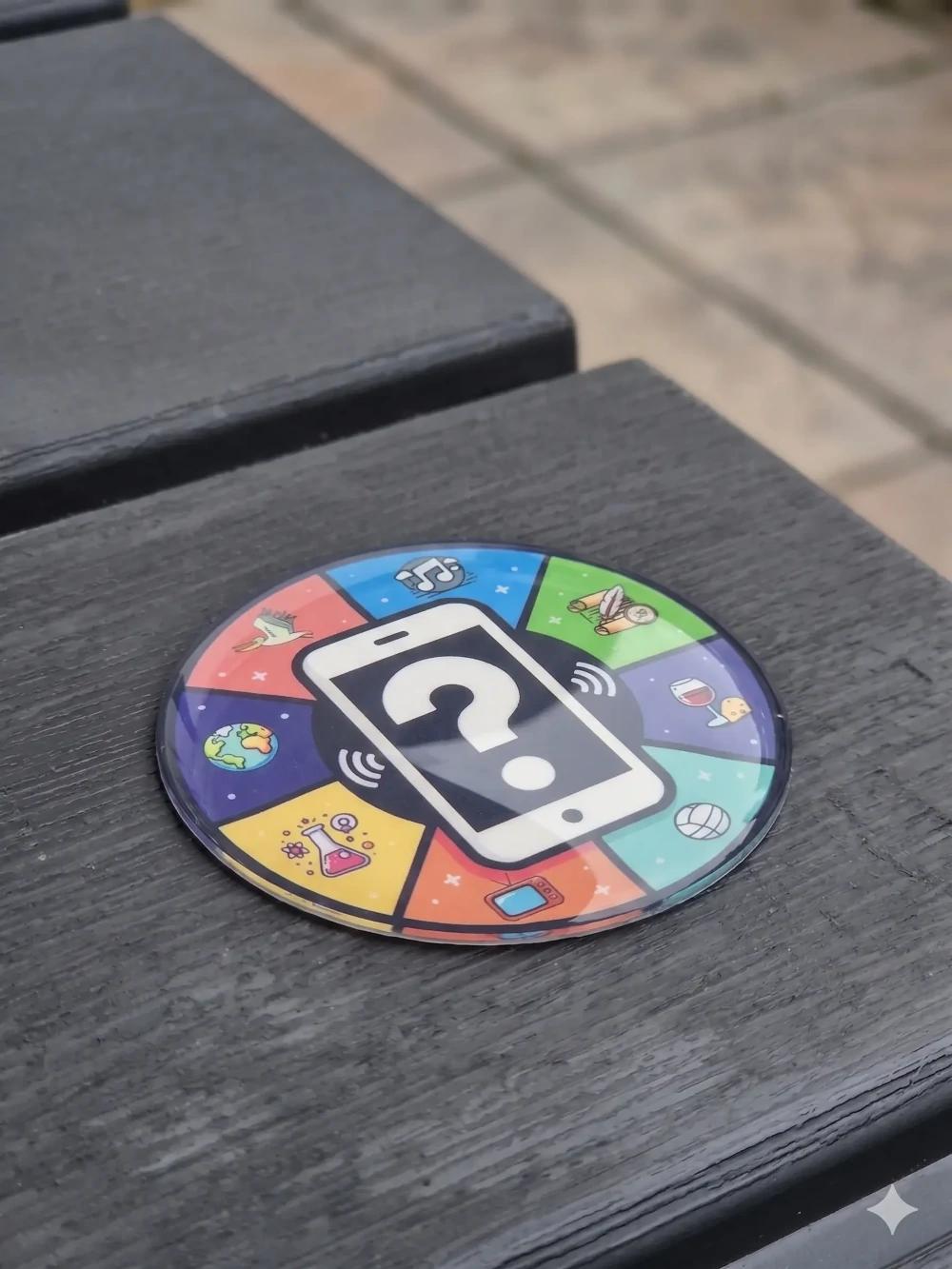 Random Quiz Question Generator Table Tag - Tap With Phone Activated