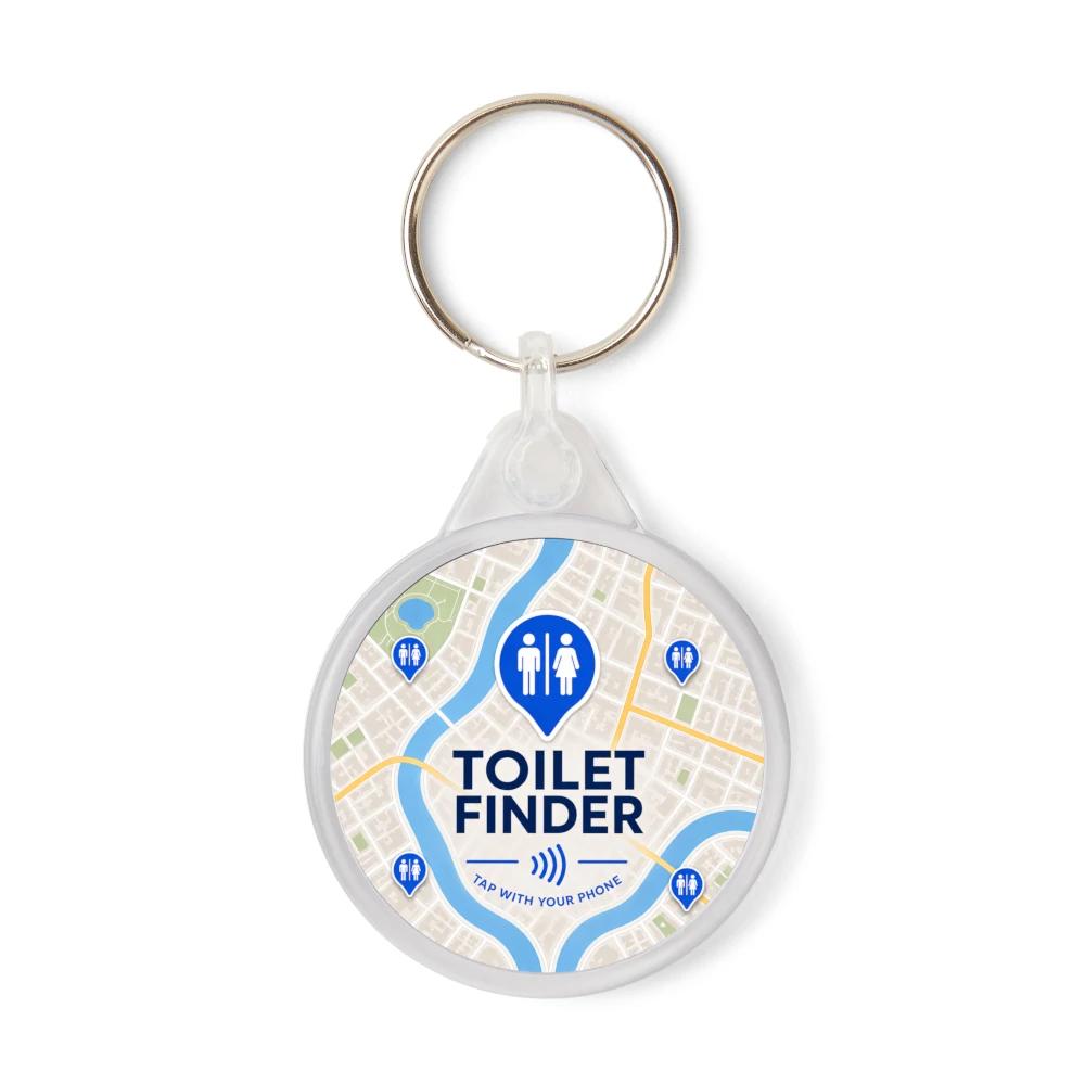UK Public Toilet Keyring - Square