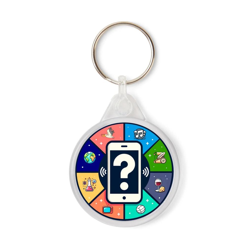 Random Quiz Question Generator Keyring - Front